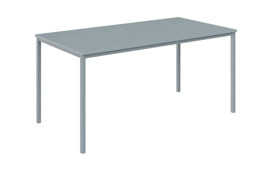 JPT 160 Jídelní stůl 1600 x 800 mm, deska šedá / podnož stříbrná